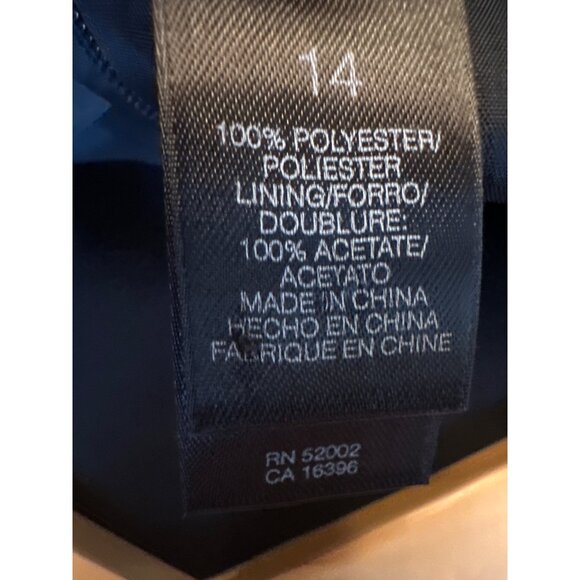 Liz Claiborne Black Polyester Shift Dress Professional Workwear Size 14 - Picture 7 of 7